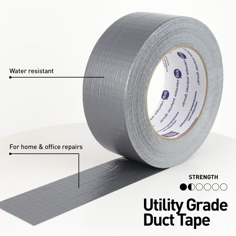 IPG Utility Grade Duct Tape 1.88" x 55 yd, Silver (Single Roll) - Image 2